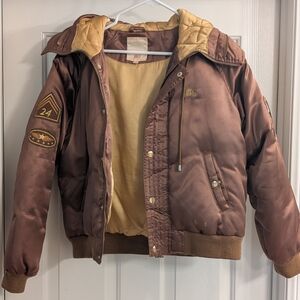 Women's Brown JLo Jacket with Patches